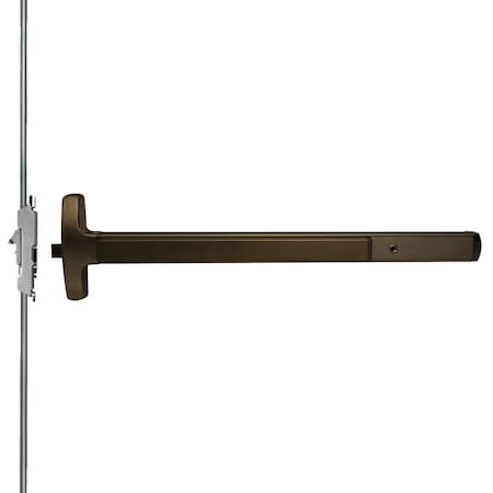 Falcon Exit Device, Aluminum, Dark Bronze Anodized Aluminum, Concealed Vertical Rod Exit Devices 24-C-EO 3 313AN